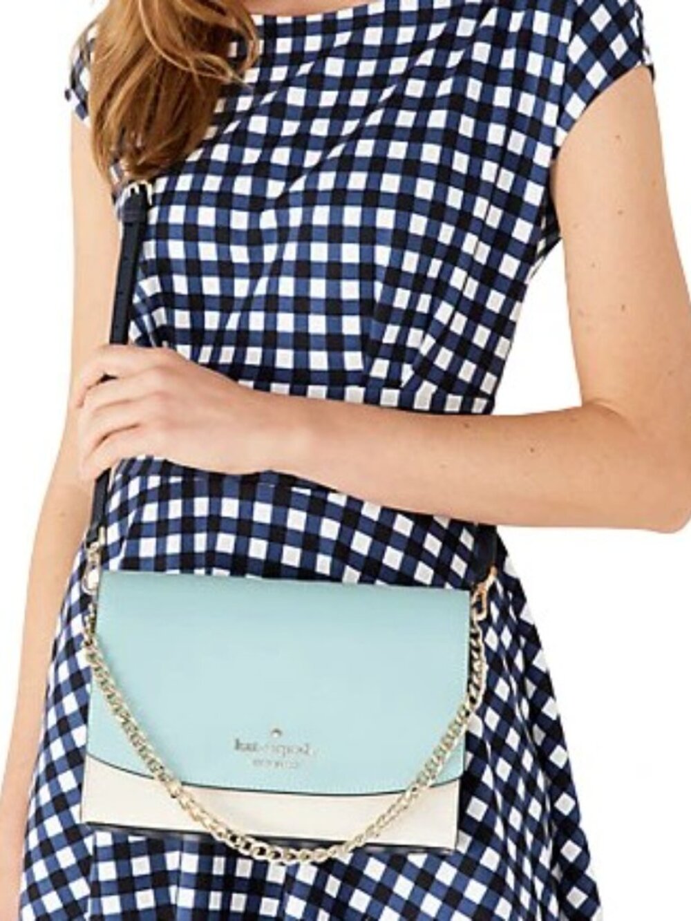 Kate Spade New York Carson Color-Block Saffiano Convertible Chain Crossbody Bag